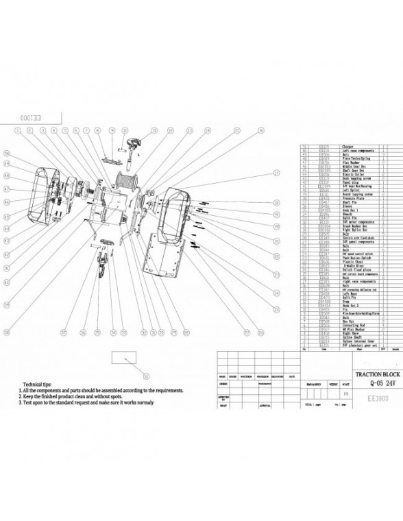 Treuil levage et traction Block Winde 450 kg Batterie inclus