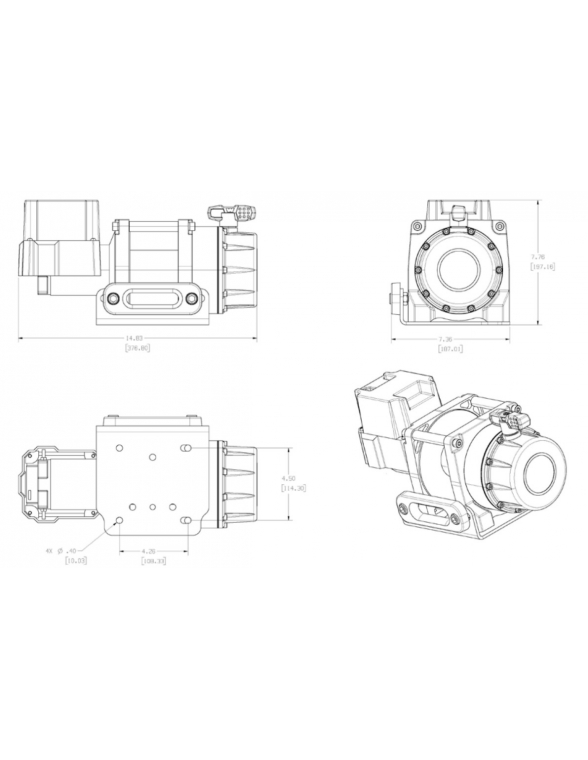 TREUIL Warn DC5000 12V 2268KG 