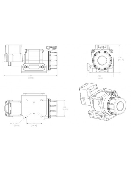 TREUIL Warn DC5000 12V 2268KG 