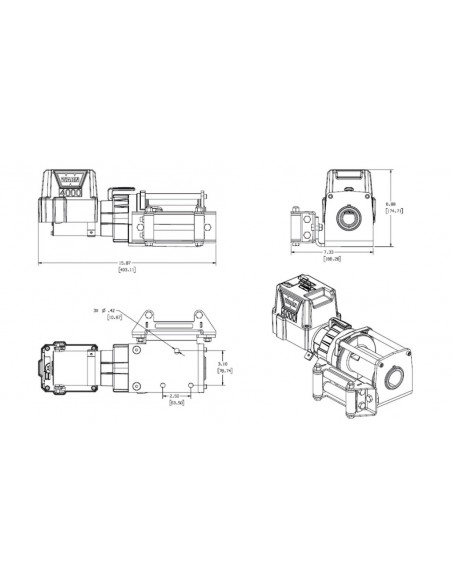 TREUIL Warn DC4000 12V 1814KG
