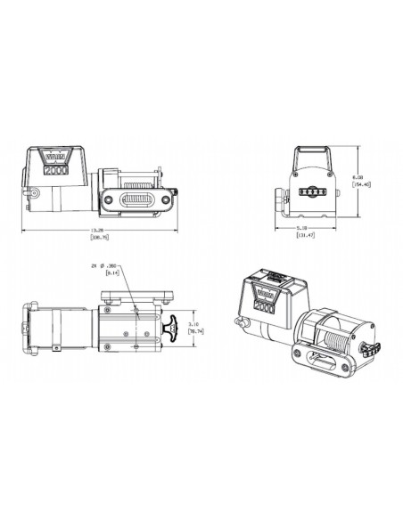 TREUIL Warn DC2000 12V 907kg