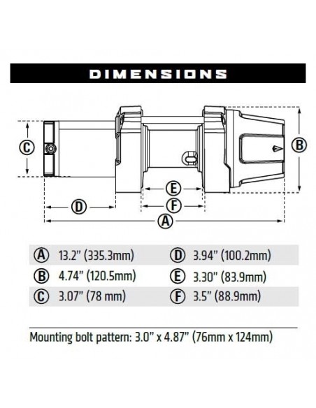 TREUIL Warn VRX 25-S 1134 kg corde synthétique