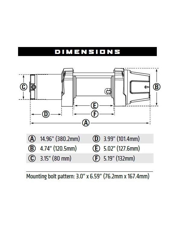 TREUIL Warn VRX 45-S 2041 Kg 12v corde synthétique
