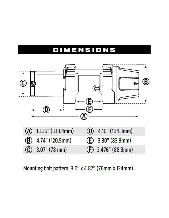 TREUIL Warn VRX 35 1588 kg 12 volts