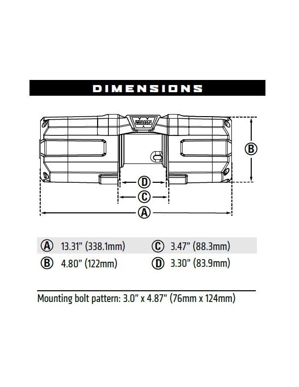 Treuil Warn AXON 35 -1588kg -12v