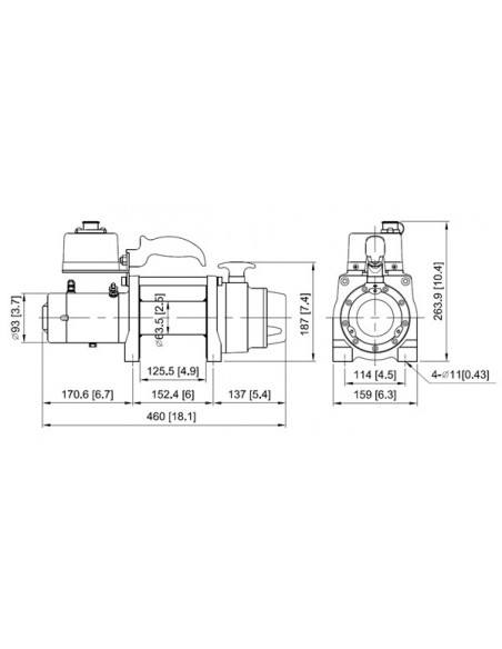 TREUIL COMEUP DV6 2722kg 12v a corde synthétique