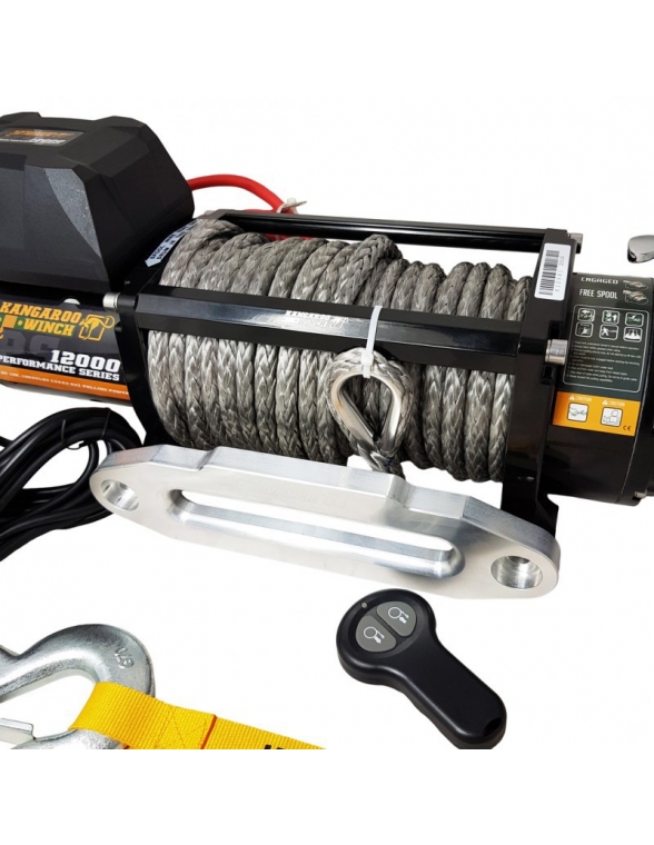 Treuil Electrique Kangaroowinch 5400Kg 12v telecommande corde synthétique