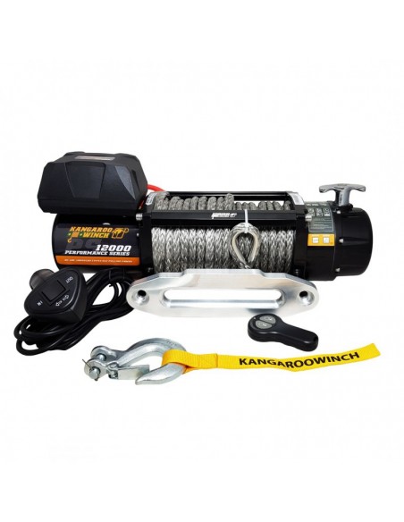 Treuil Electrique Kangaroowinch 5400Kg 12v telecommande corde synthétique