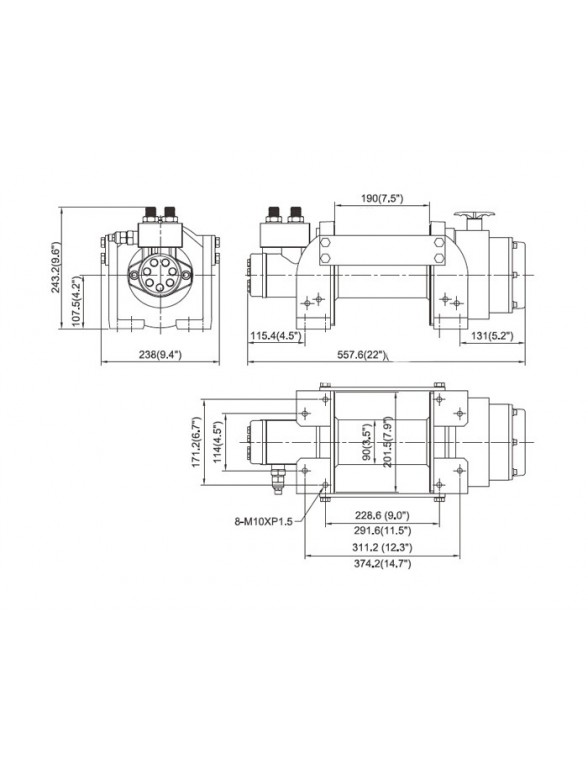 Treuil ComeUp HV 8 Hydraulique 3600KG