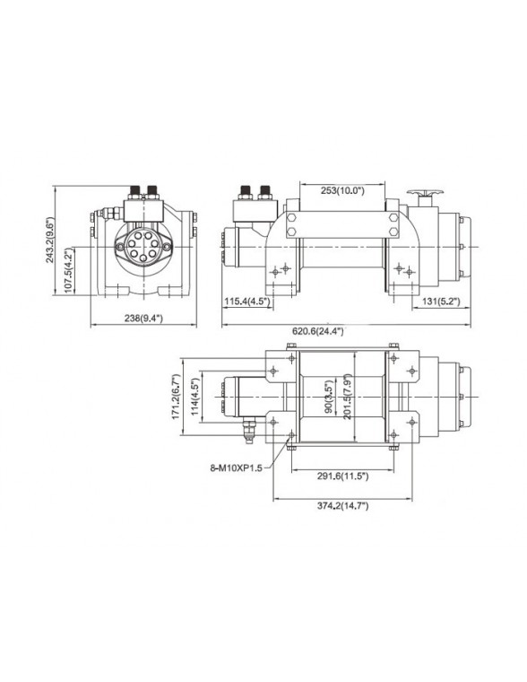 Treuil ComeUp HV 10 Hydraulique 4535KG