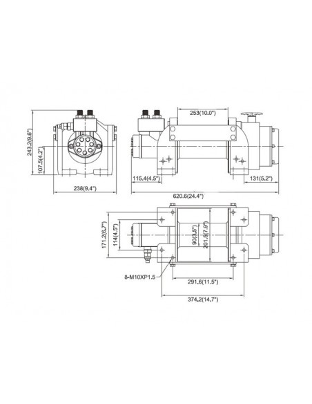Treuil ComeUp HV 10 Hydraulique 4535KG