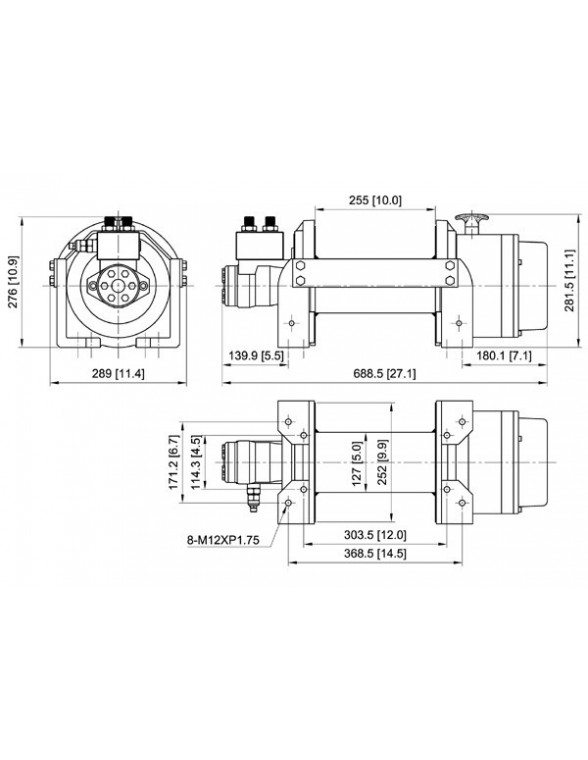 Treuil ComeUp HV 15 Hydraulique 6804KG