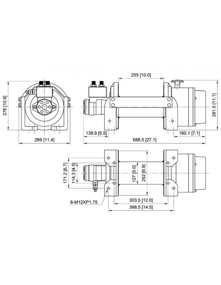 Treuil ComeUp HV 15 Hydraulique 6804KG