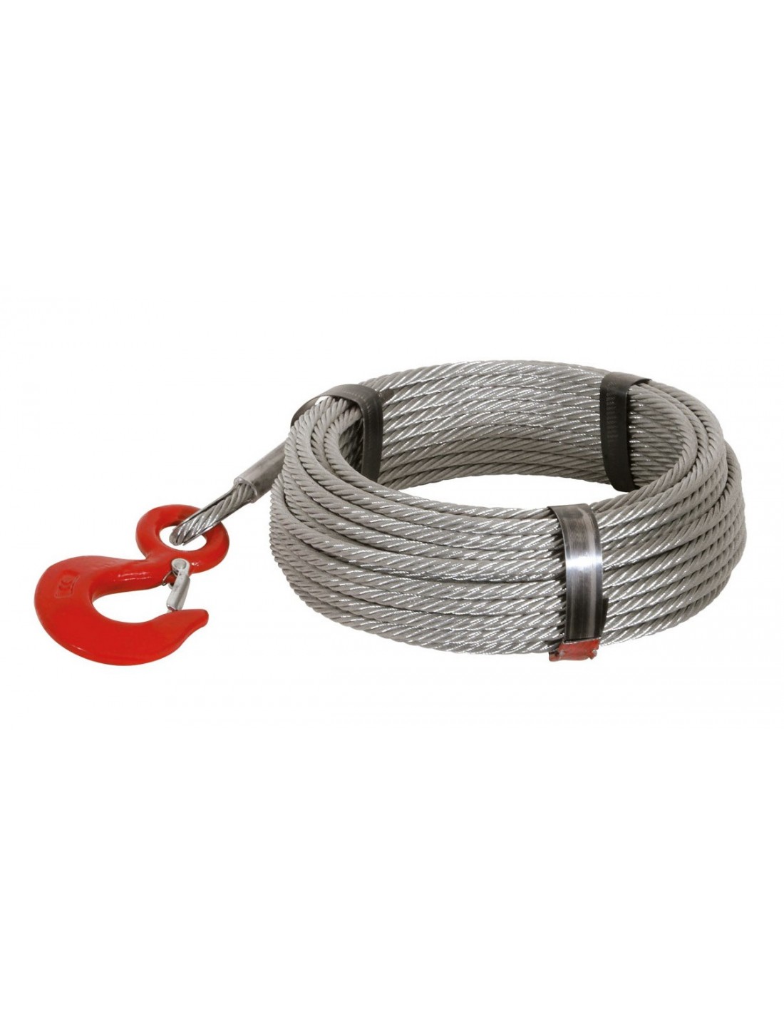 CABLE ACIER AVEC CROCHET 10MM / 25M