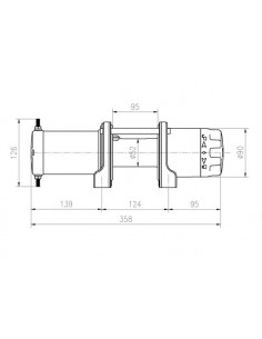 TREUIL T-max ATW PRO 12V 1134 kg corde synthetique 2
