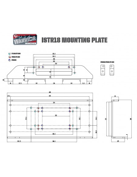 Platine de Montage Treuil  Warrior hydraulique Platine de Montage Treuil  Warrior hydraulique