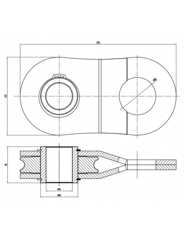 Poulie ouvrante demultiplicatrice 18 tonnes