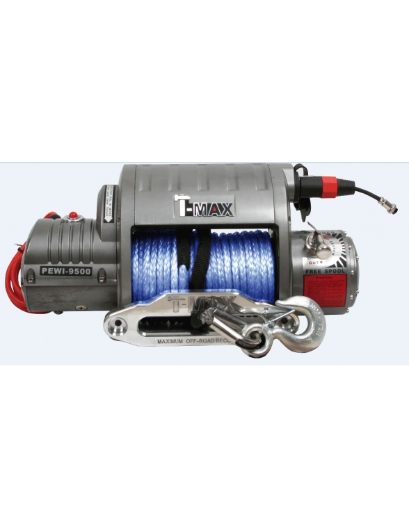 Treuil T-max Performance 4300kg 12v telecommande corde