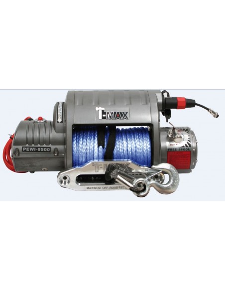 Treuil T-max Performance 4300kg 12v telecommande corde