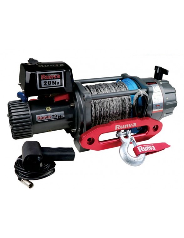 Treuil Electrique Runva 9070kg 24Volts corde synthétique