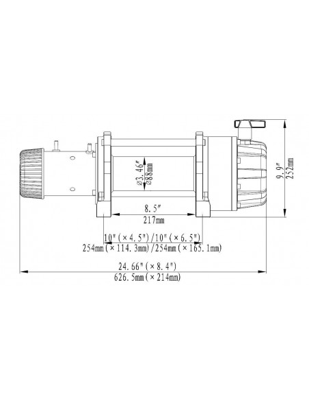 Treuil Electrique Runva 9070kg 24Volts corde synthétique